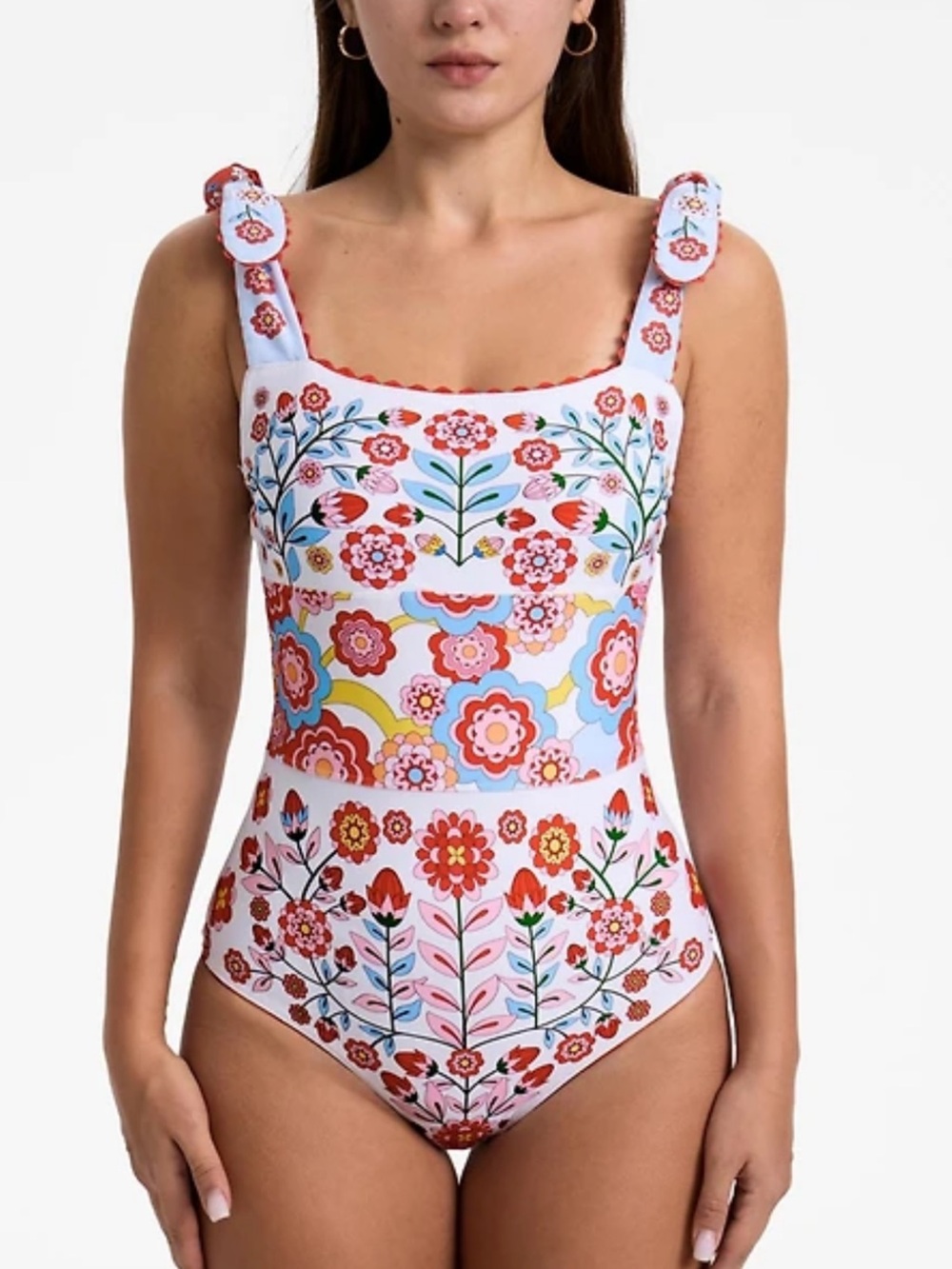 NWT Reversible Jessie Zhao New York One-Piece Swimsuit Floral Folk-Print XXL